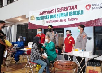 Polresta Sidoarjo Kembali Gelar Vaksinasi di Tempat Ibadah