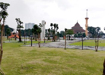 Revitalisasi Rampung, Satpol PP Tingkatkan Pengamanan Alun-Alun Sidoarjo